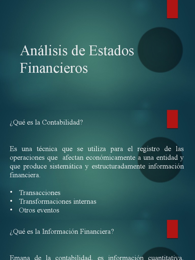 Analisis de Estados Financieros | PDF | Contabilidad | Estado financiero