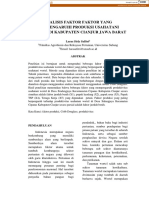 Analisis Faktor Faktor Yang Mempengaruhi Produksi Usahatani Wortel Di Kabupaten Cianjur Jawa Barat