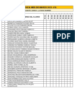 Asistencia Mes de Marzo 2023