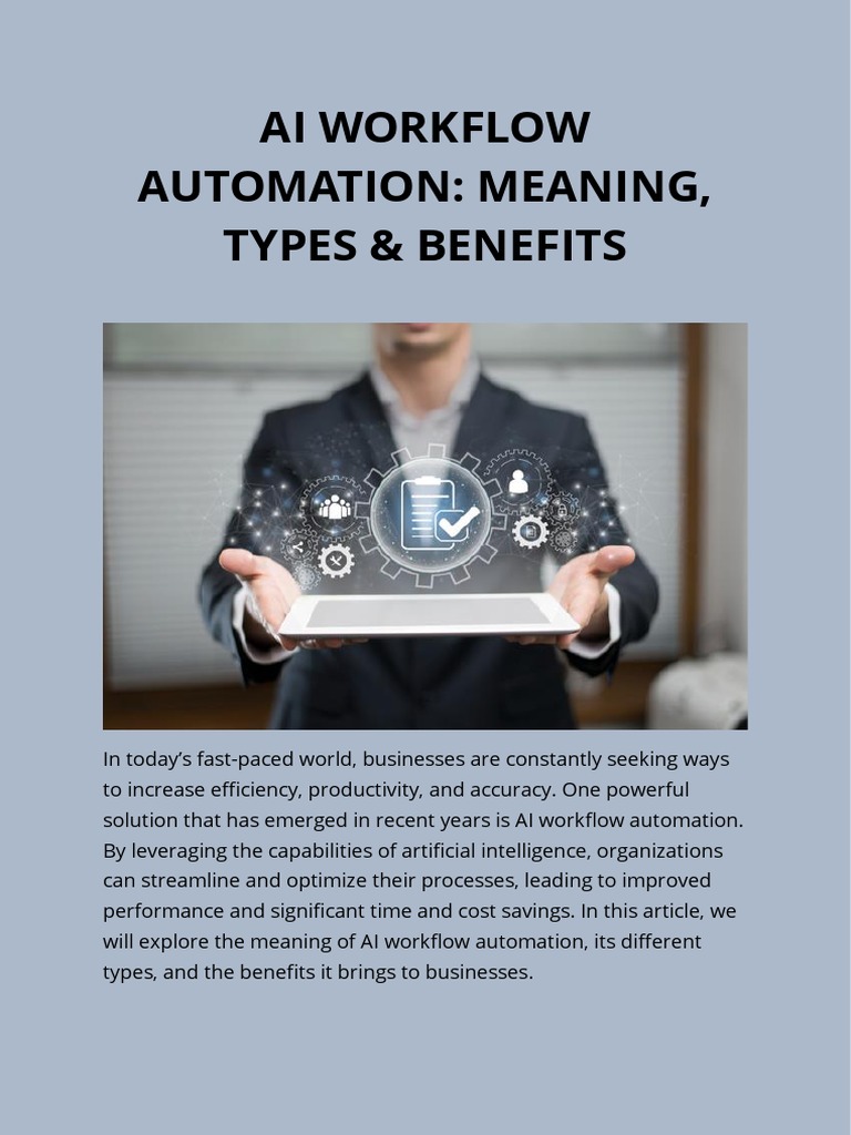 Ai Workflow Automation | PDF | Business