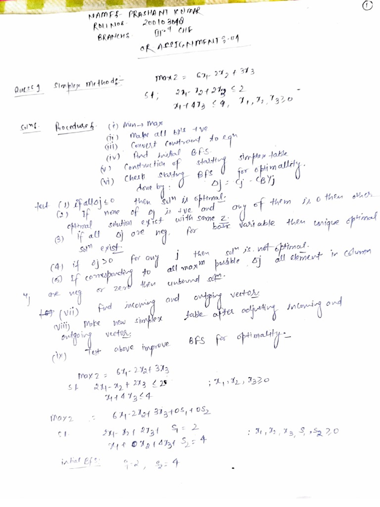 OR Assignment Solution 1-5 @prashant | PDF