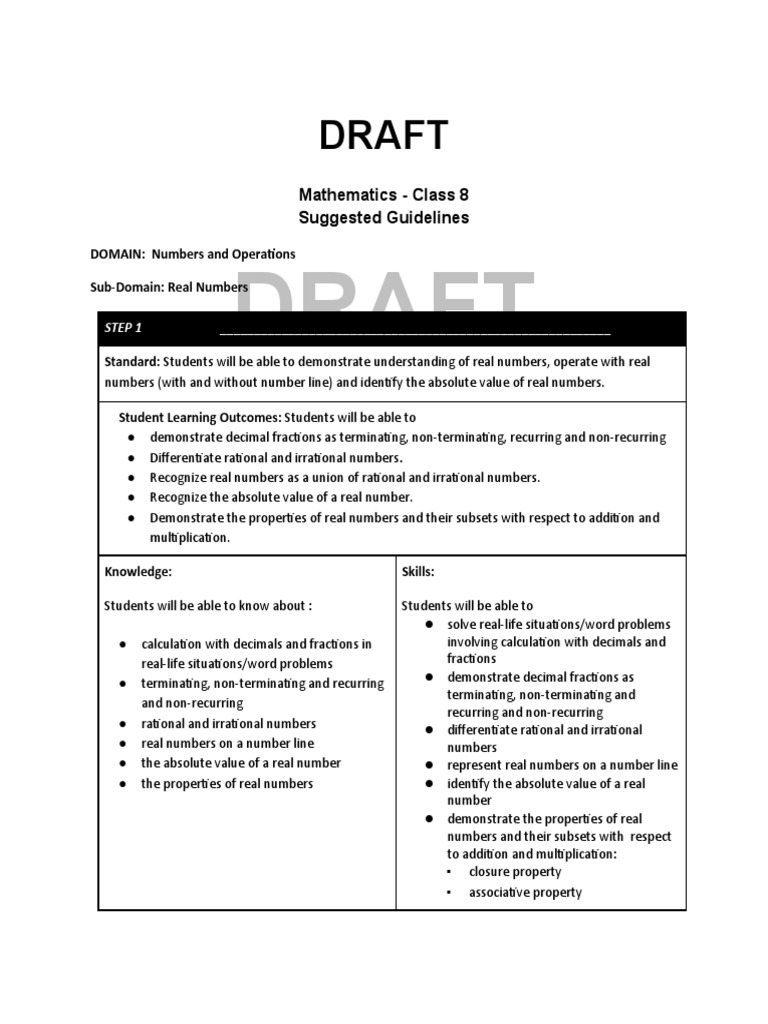10 ncp mathematics suggested guidelines grade 8 download free