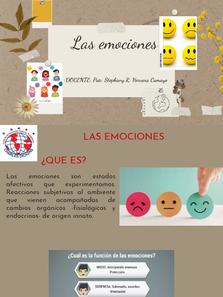 Función y tipos de emociones básicas | PDF | Las emociones ...
