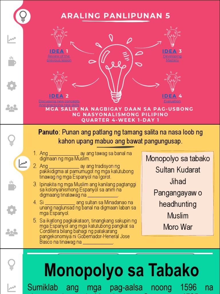 Araling Panlipunan 5: Idea Idea | PDF