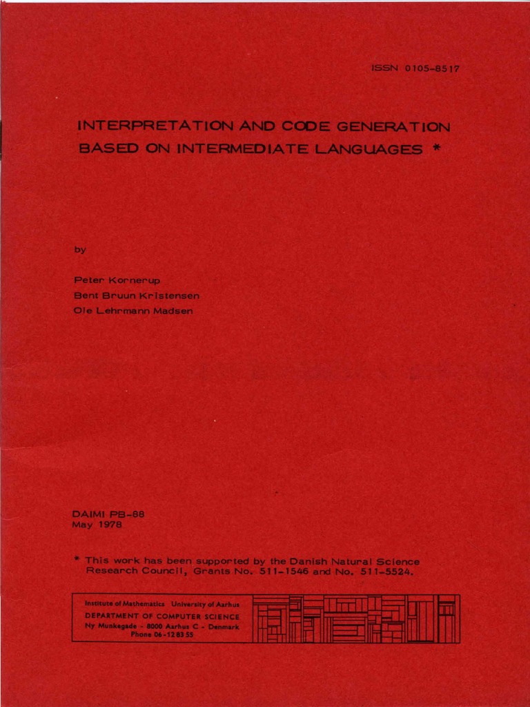 PB-88 Interpretation and Code Generation Based On Intermediate ...