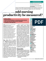 How Should Nursing Productivity Be Measured