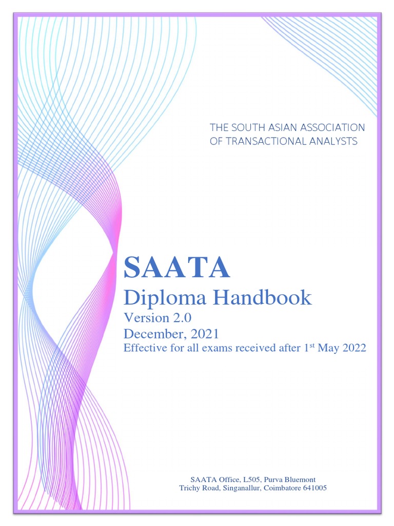SAATA Diploma Handbook Overview | PDF | Evaluation | Theory