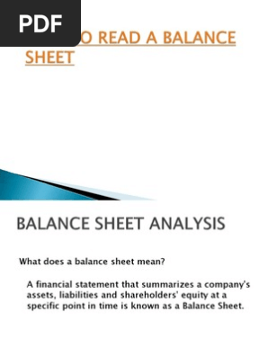 Balance Sheet