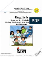 English: Quarter 4 - Module 2: Giving Technical and Operational Definitions