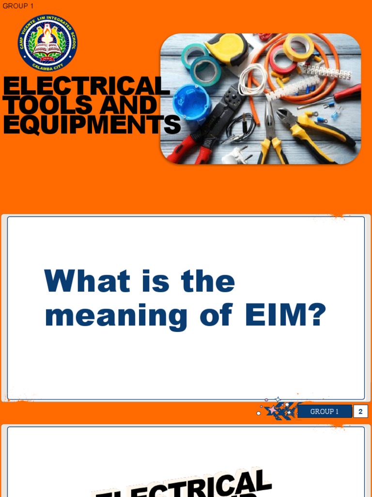 Electrical Tools and Equpments Tle PDF Screw Drill