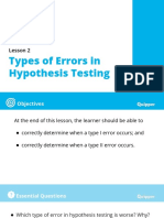 Types of Errors in Hypothesis Testing