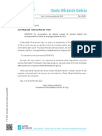 Anuncio DOG Luns, 14 de Novembro de 2022 Convocatoria 14 Plazas Policia Portuaria (GIII B2 N2) PDF