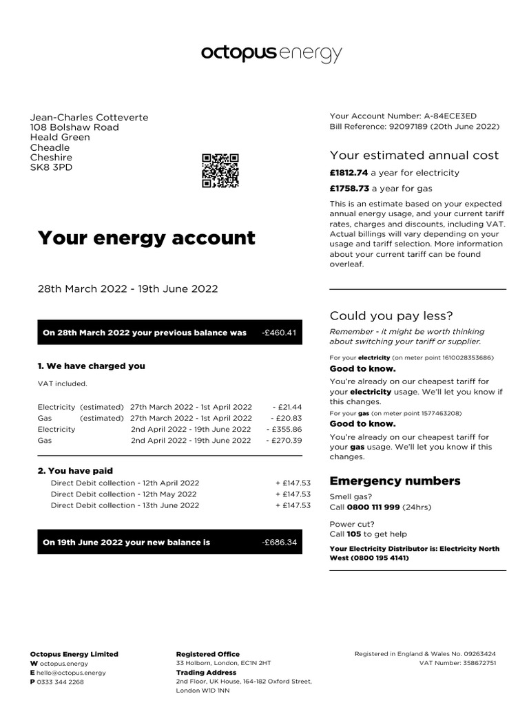 Octopus Energy Statement 2022 06 19 | PDF | Value Added Tax | Gases