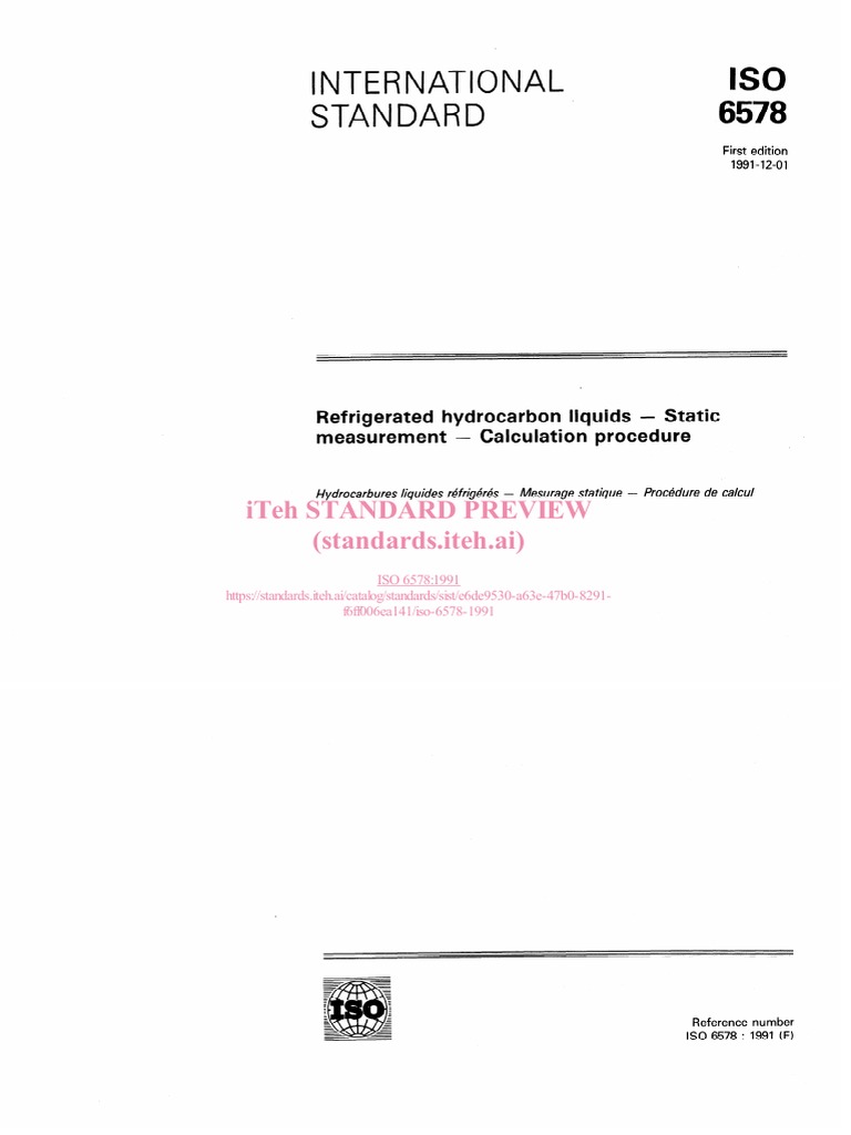 Iso 6578 1991 | PDF