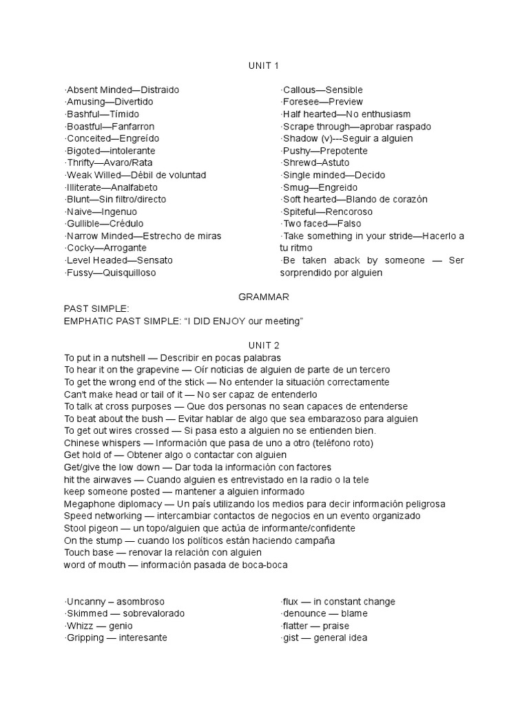 Vocabulario Ingles Pdf