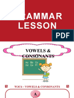 W3C6 - Lesson - A - An - Vowels & Consonants