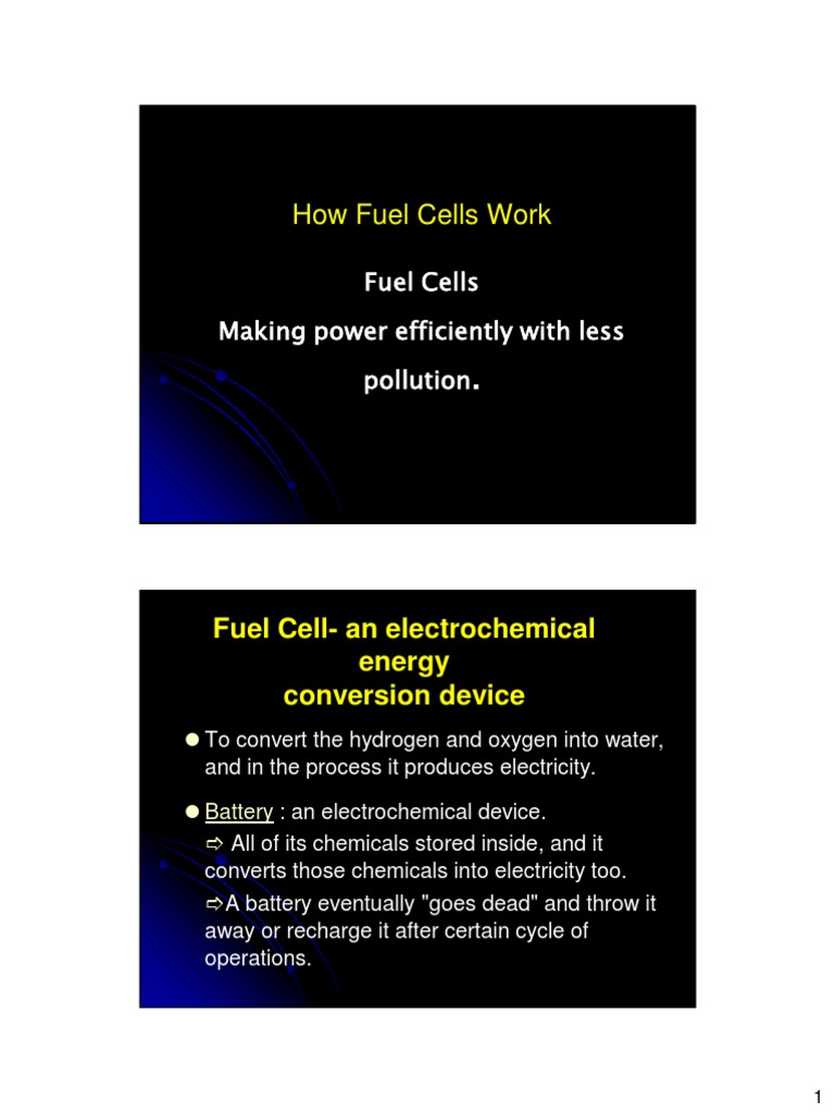 How Fuel Cells Work PDF Fuel Cell Electrochemistry