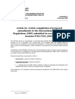 Article-by-Article Compilation of Proposed Amendments To The International Health Regulations 2022