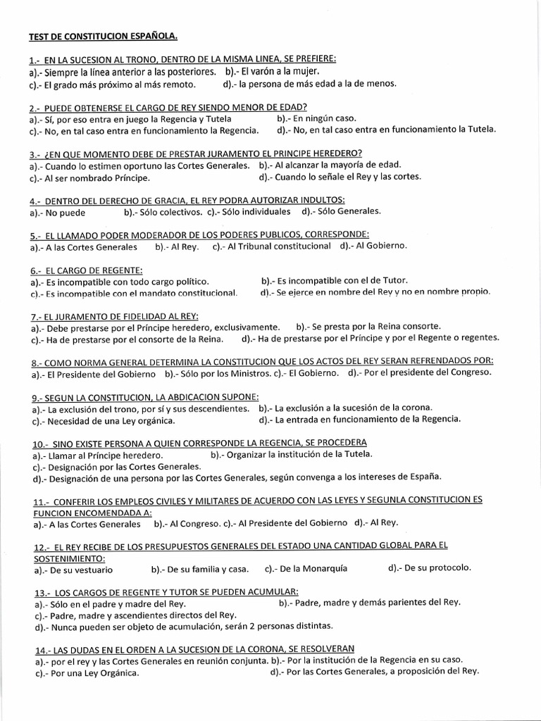 Test 100 preguntas sucesion a la corona pdf