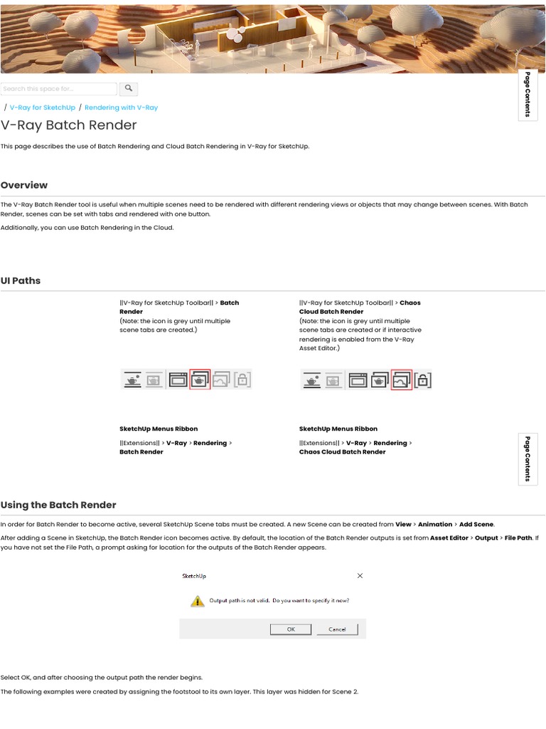 V-Ray Batch Render - V-Ray for SketchUp - Chaos Help | PDF