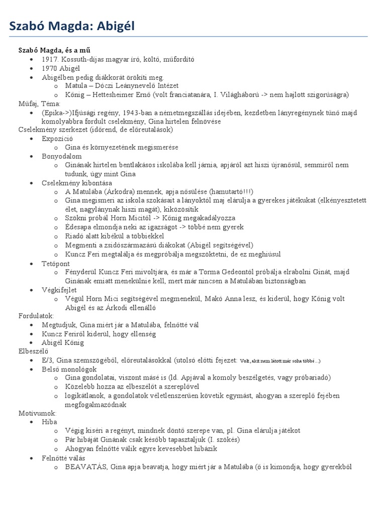 Abigél | PDF
