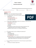 Physics-Gr10 Final Exam Practice Sheet - Week 35-AY 22-23