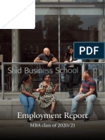 Mba Employment Report 20 21