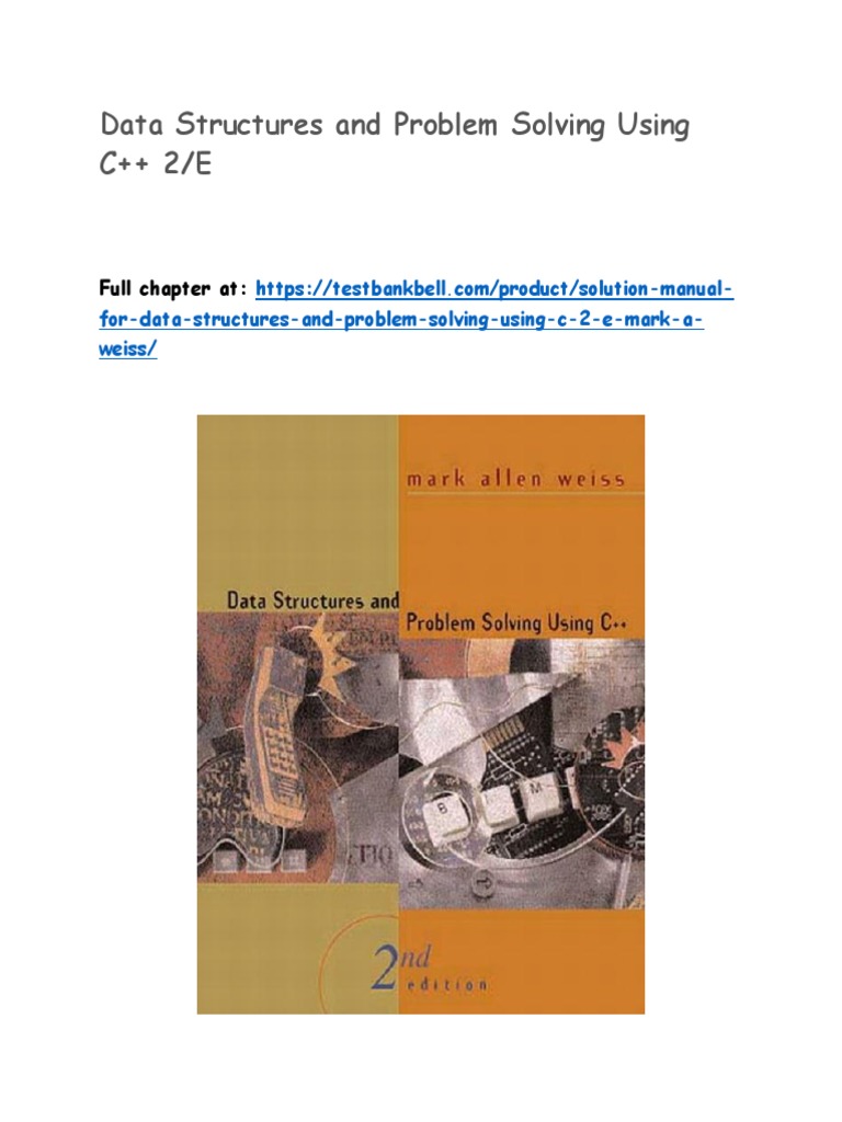 Solution Manual For Data Structures and Problem Solving Using C 2 e