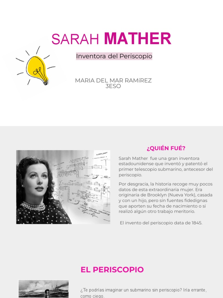 Sarah Mather: Inventora del Periscopio | PDF | Ciencias sociales | Arte