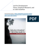 Solution Manual For Development Economics Theory Empirical Research and Policy Analysis Julie Schaffner