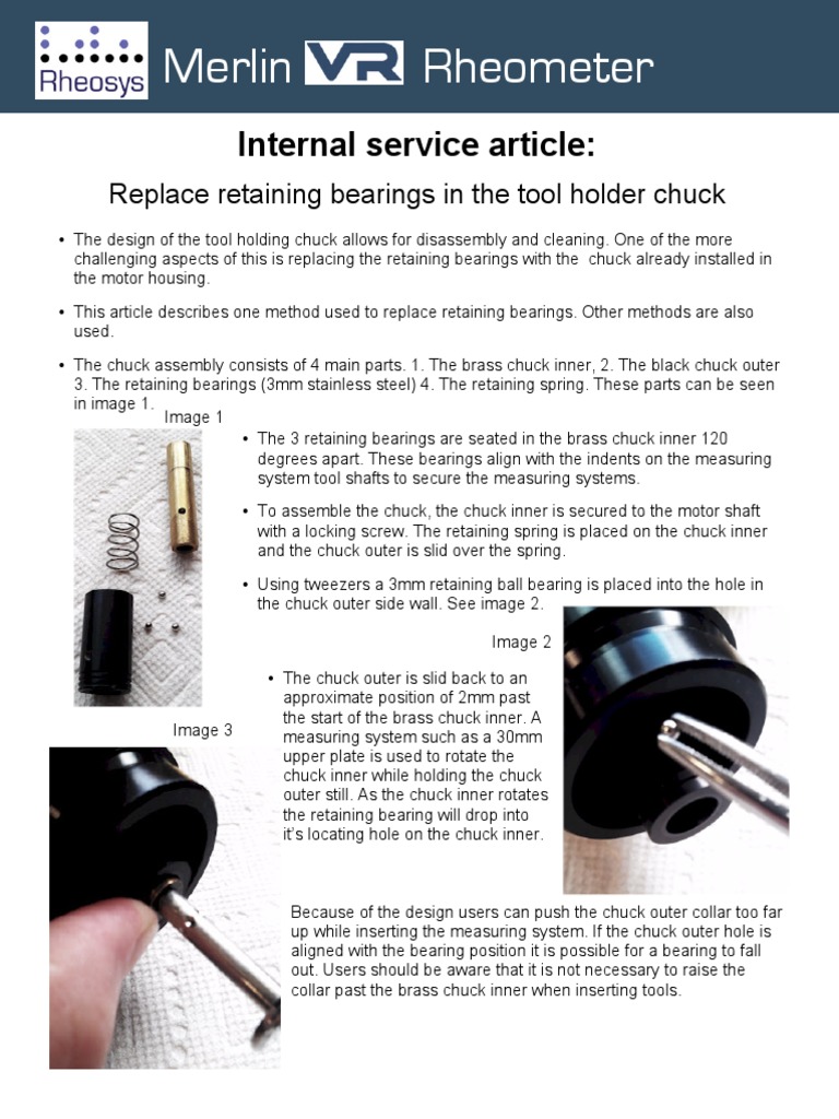 Replacing Retaining Bearings PDF Bearing (Mechanical) Equipment