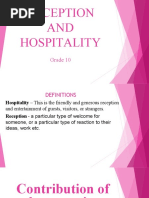 Reception AND Hospitality: Grade 10