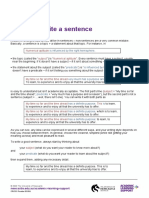 How To Write A Sentence