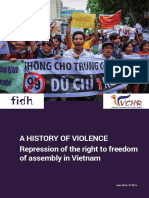 A History of Violence. Repression of The Right To Freedom of Assembly in Vietnam