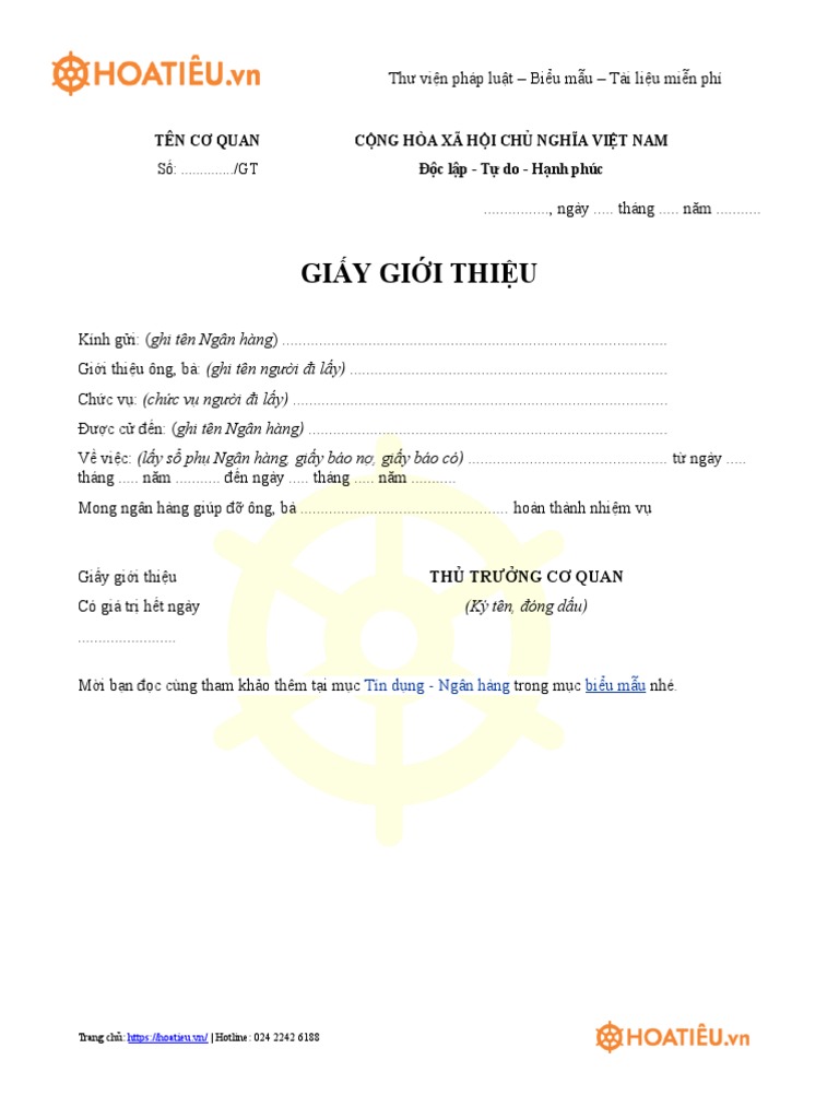 Mau giay gioi thieu lay so phu ngan hang giay bao no bao co 1 pdf