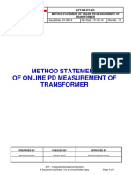 AYT-MS-DT-005 Procedure of Online PD Measurement of Transformer