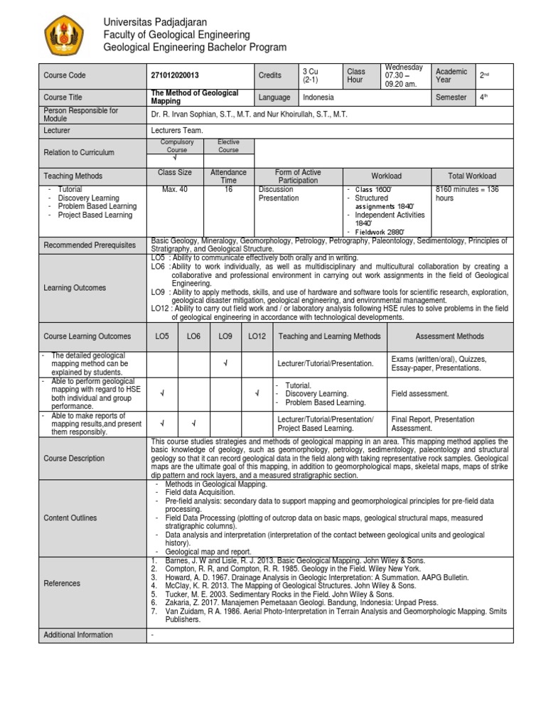 Methods Of Geological Mapping S1 Is Pdf Geology Data