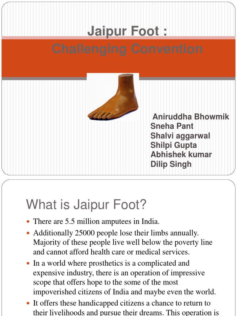 Jaipur Foot Prosthesis Amputation