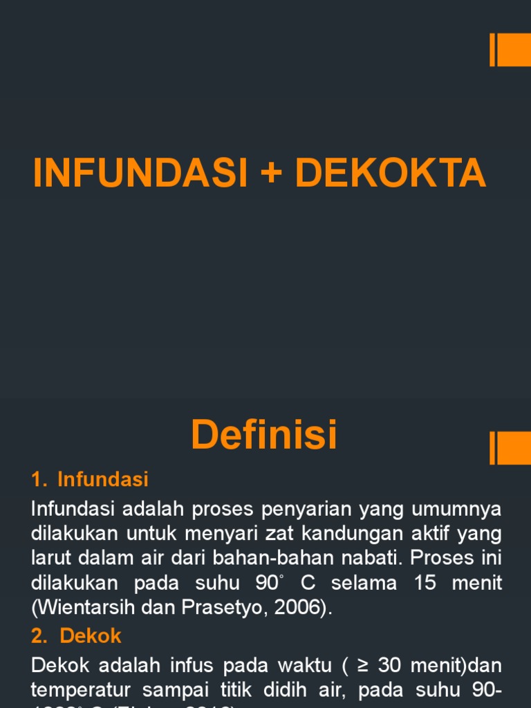 Prinsip Infundasi dan Dekokta | PDF