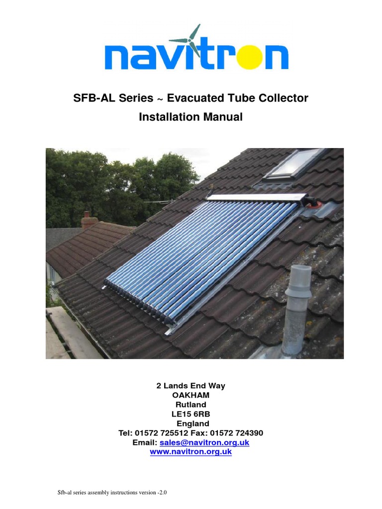 Navitron Panel Assembly | PDF | Roof | Water Heating