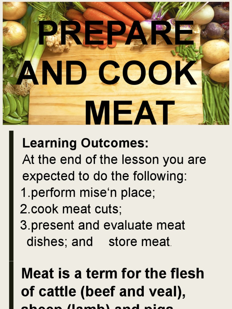 Meat Lecture 2 | PDF | Cooking, Food & Wine | Wellness
