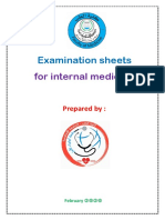 Examination Sheets For Internal Medicine