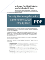 Security Hardening Checklist Guide For Cisco Routers