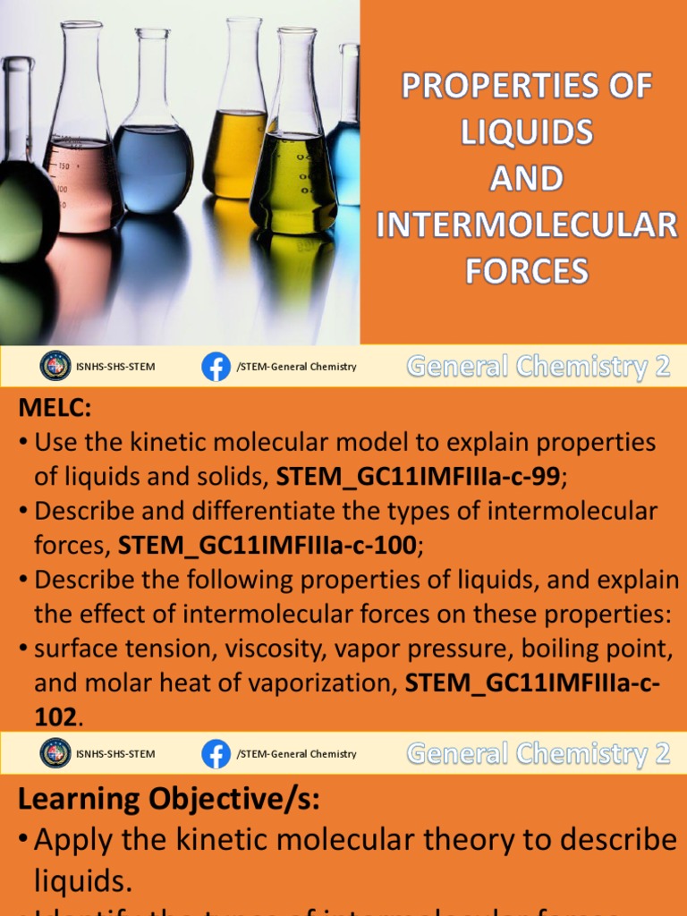 Intermolecular forces week 1 PDF Intermolecular Force Chemistry