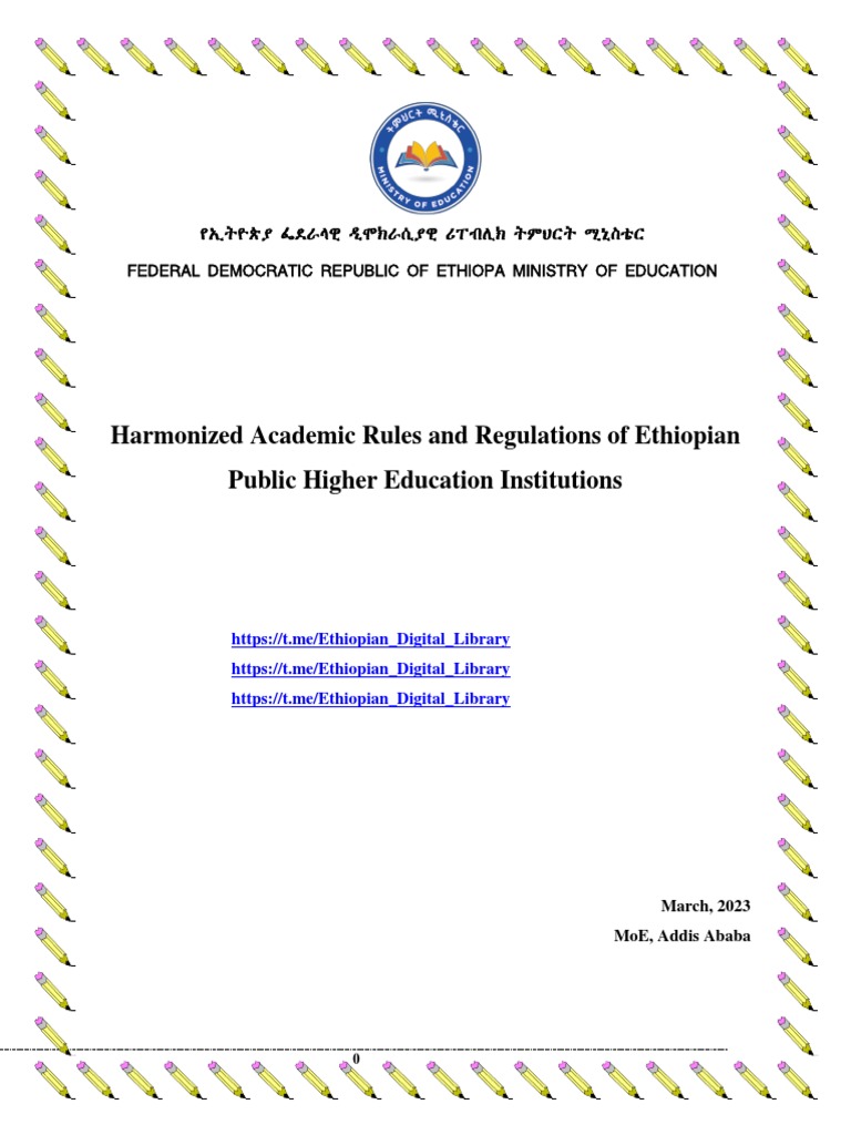 Ethiopian Higher Education Regulations | PDF | Technology & Engineering