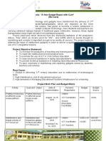 Guidance Project Work Plan and Budget