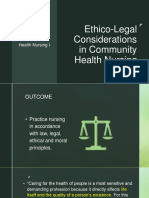 CHN 1 PPT Ethico-Legal Considerations in Community Health Nursing - 2023