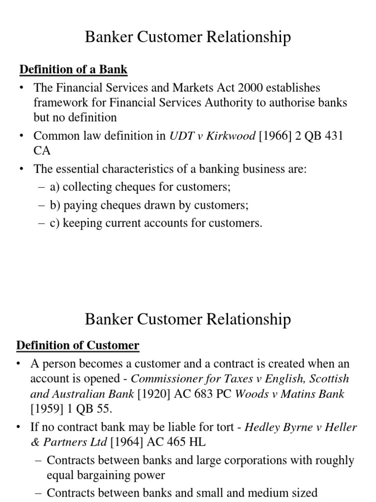 Banker Customer Relationship | PDF