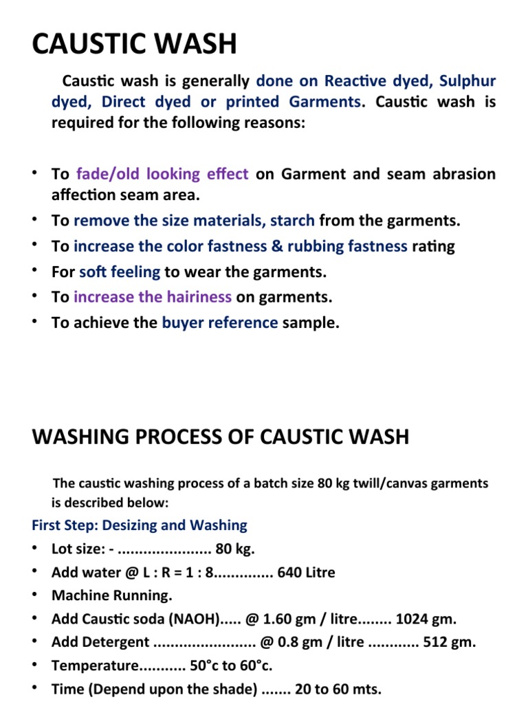 Garment Caustic Wash Guide | PDF | Enzyme | Cellulose
