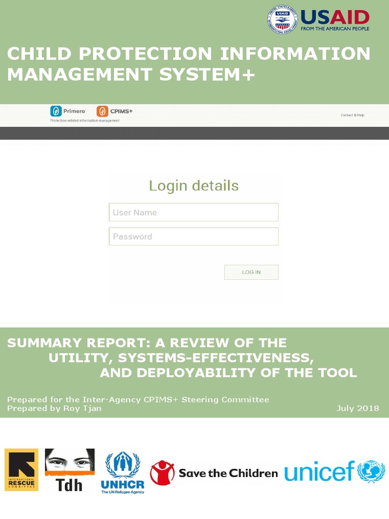 CPIMS+ Utility and Effectiveness Review | PDF | Usability | Data